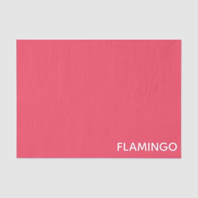 Flamingo rosa Farbname Seidenpapier (Vorderseite)