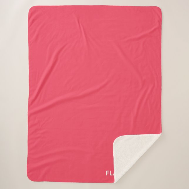 Flamingo rosa Farbname Sherpadecke (Vorderseite)
