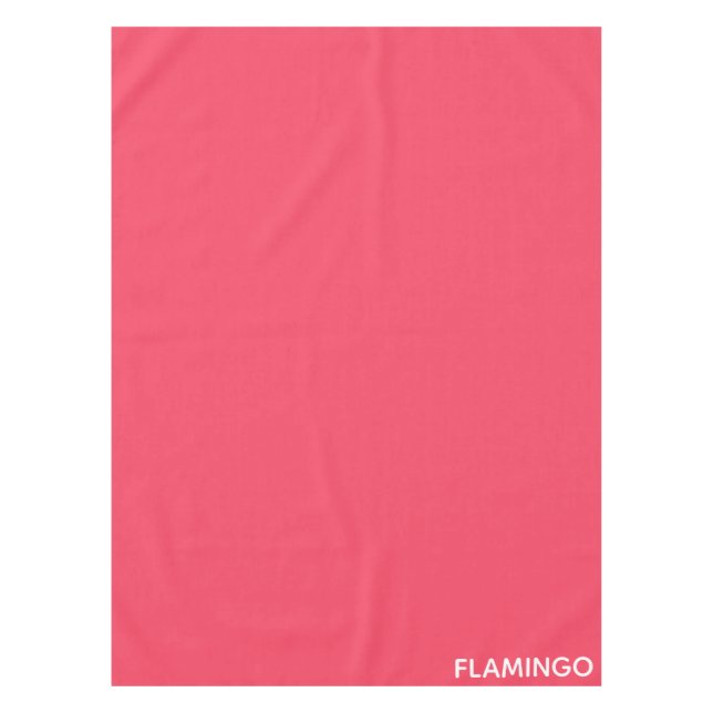 Flamingo rosa Farbname Tischdecke (Vorderseite)