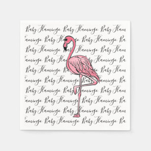 Flamingo Rosa Flamingo, rosa tropischer Vogel Serviette