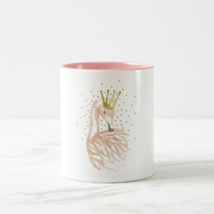 Flamingo - rosa Flamingo Zweifarbige Tasse