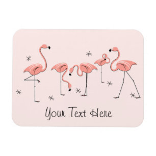 Flamingo-rosa Gruppen-Textmagnet flexibel Magnet