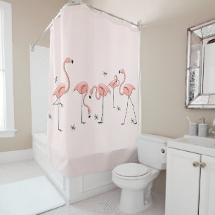 Flamingo-rosa GruppenDuschvorhang Duschvorhang