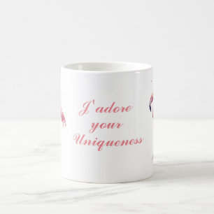 Flamingo rose j'adore tasse