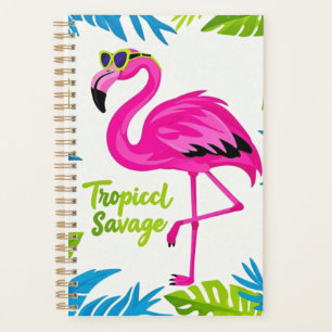 Flamingo rose Position tropicale sur une jambe