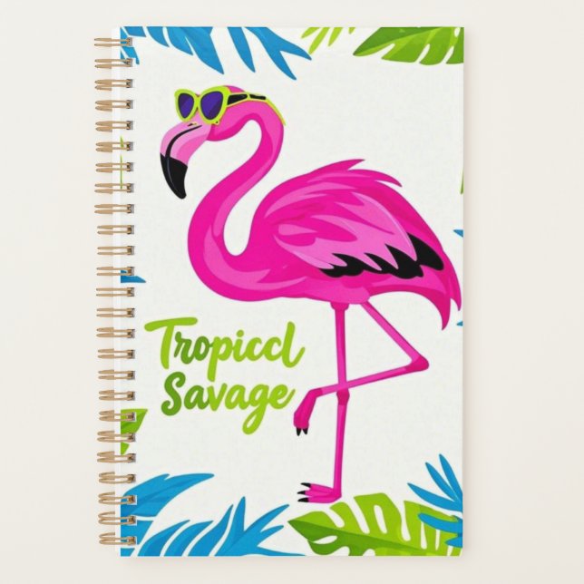 Flamingo rose Position tropicale sur une jambe (Devant)