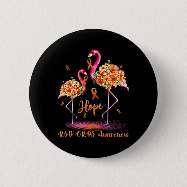 Flamingo Rsd Crps Awareness 1 Button (Vorderseite)