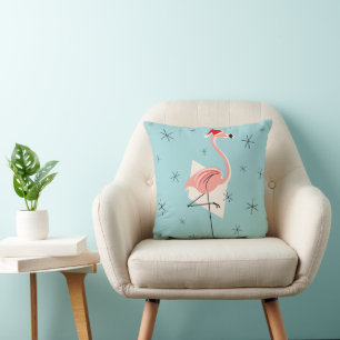 Flamingo Santa Blue Wurfkissenplatz Kissen