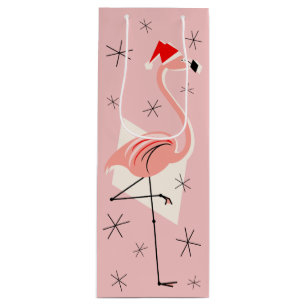 Flamingo Santa Pink Geschenktasche Wein Geschenktüte Für Weinflaschen