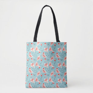 Flamingo Santas Blue Multi über Tasche