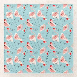 Flamingo Santas Blue Multi Untersetzer