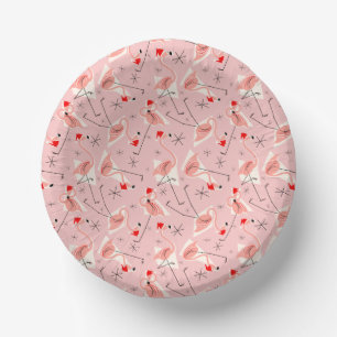 Flamingo Santas Pink Multi Pappteller
