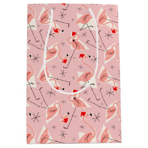 Flamingo Santas Pink Multigeschenktüte Medium Mittlere Geschenktüte
