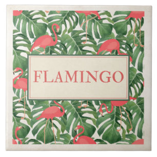 Flamingo-Schild Fliese