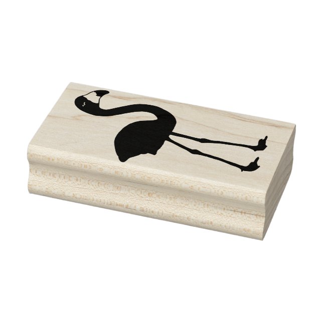 Flamingo Schlichte Gummi-Briefmarke (rechts) Gummistempel (Stempel)