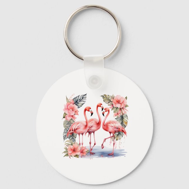 Flamingo Schlüsselanhänger (Vorderseite)
