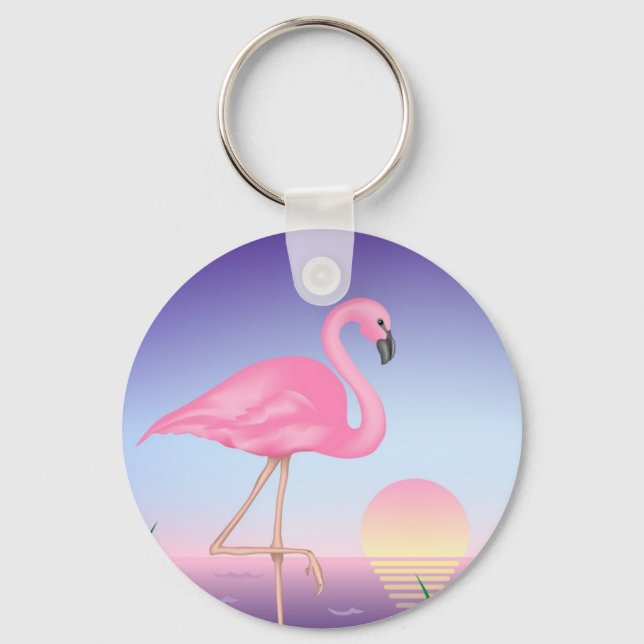 Flamingo Schlüsselanhänger (Vorderseite)