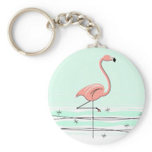 Flamingo Schlüsselkette grün