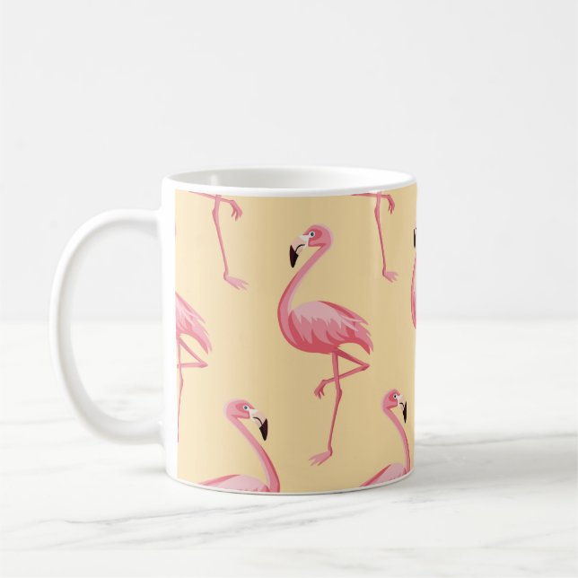 Flamingo seamless pattern background. Pink flaming Kaffeetasse (Links)