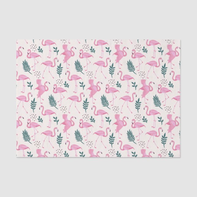 Flamingo Seidenpapier (Vorderseite)