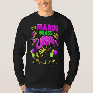 Flamingo Sein Mardi Gras Yall Carnival Jester Hat T-Shirt