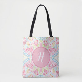 Flamingo Sensation Monogram Heather Französisch He Tasche
