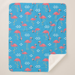 Flamingo Sherpa Blanket Sherpadecke