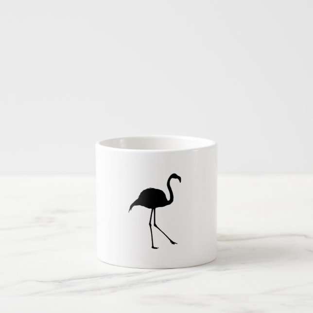 Flamingo-Silhouette Espressotasse (Vorderseite)