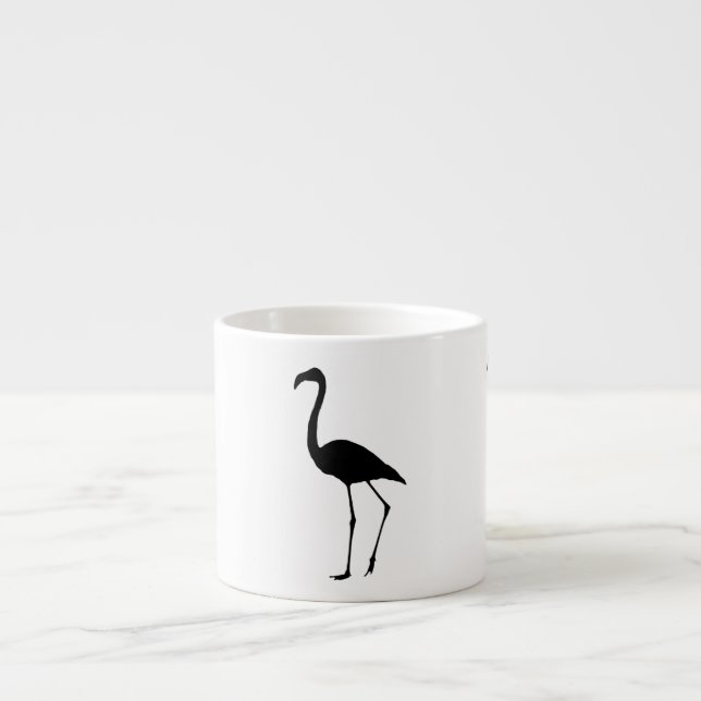 Flamingo-Silhouette Espressotasse (Vorderseite)