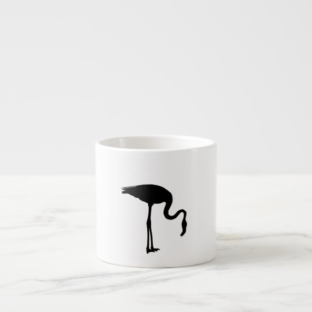 Flamingo-Silhouette Espressotasse (Vorderseite)
