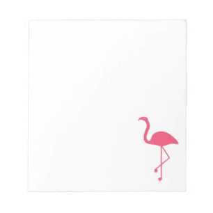 Flamingo-Silhouette Rosa Notizblock