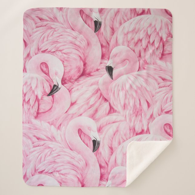 FLAMINGO SIND ÜBERALL SHERPADECKE (Vorderseite)