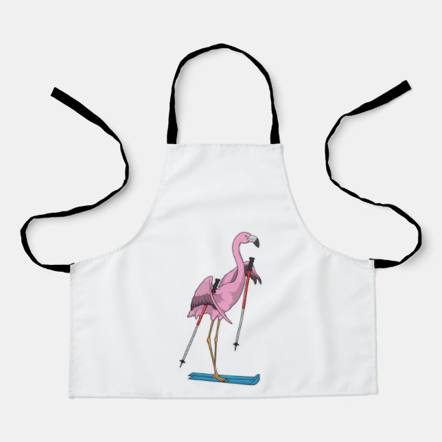 Flamingo Skier Ski Schürze (Vorderseite)