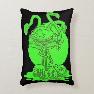 Flamingo Skull Halloween   Geschenk für Flamingo L Dekokissen