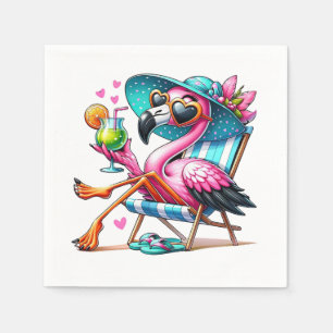 Flamingo Sommer cool Serviette