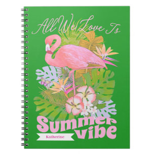 Flamingo Sommergrün Notizblock