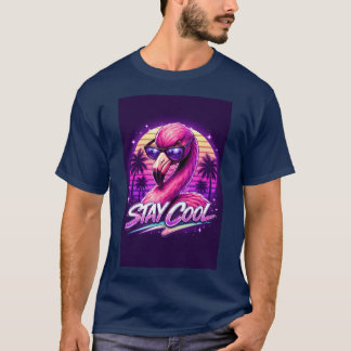 Flamingo‑Sonnenbrillen‑Minimalistisches‑Design‑T‑S T-Shirt