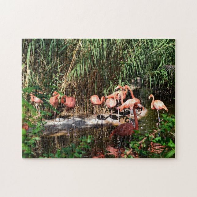 Flamingo-Spannvorrichtung sah Puzzlespiel (Horizontal)