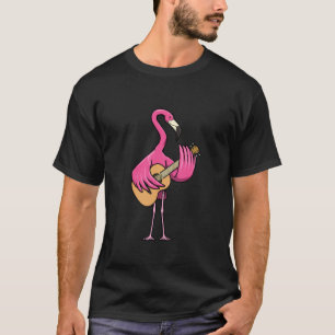 Flamingo spielt Gitarre Musiker Notenschlüssel Not T-Shirt