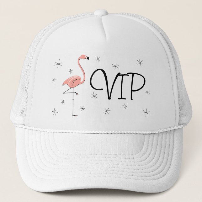 Flamingo Stars 'VIP' Trucker hat Truckerkappe (Vorderseite)