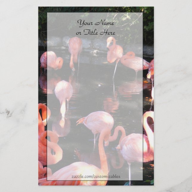 Flamingo Stationery Briefpapier (Vorderseite)