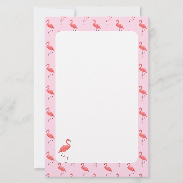 Flamingo Stationery Paper Briefpapier (Vorderseite)