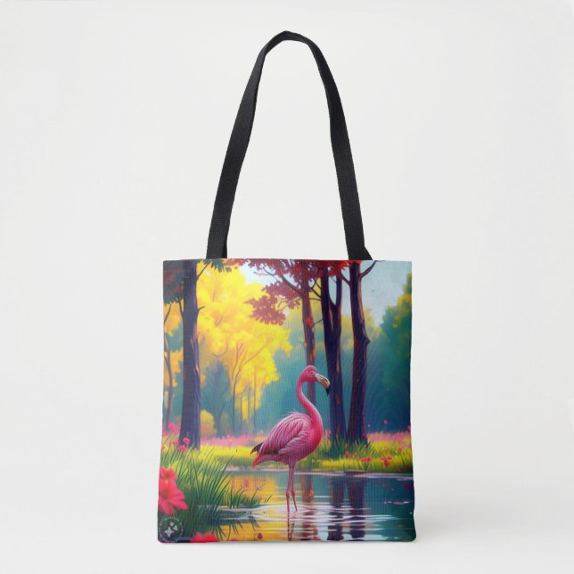 Flamingo Stehend im See-365476 Tasche (Vorderseite)