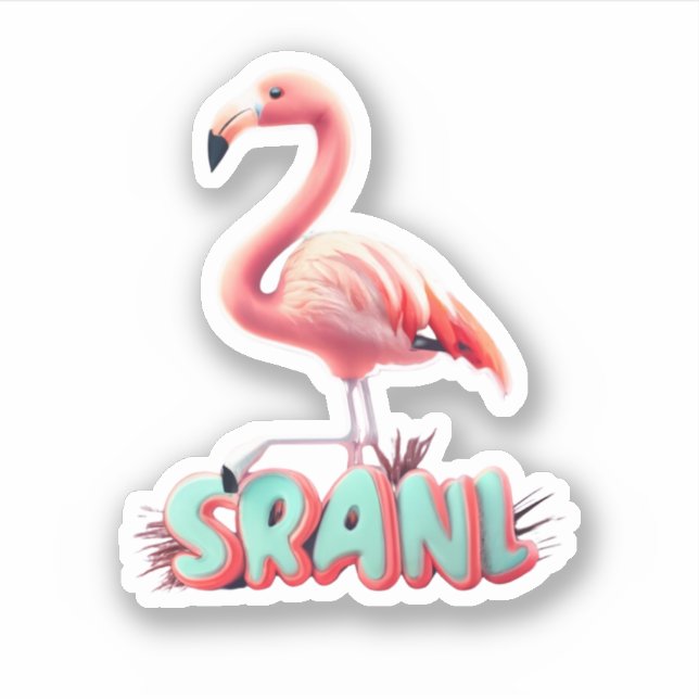 Flamingo Sticker, die die Tropics Zuhause bringen Aufkleber (Vorderseite)