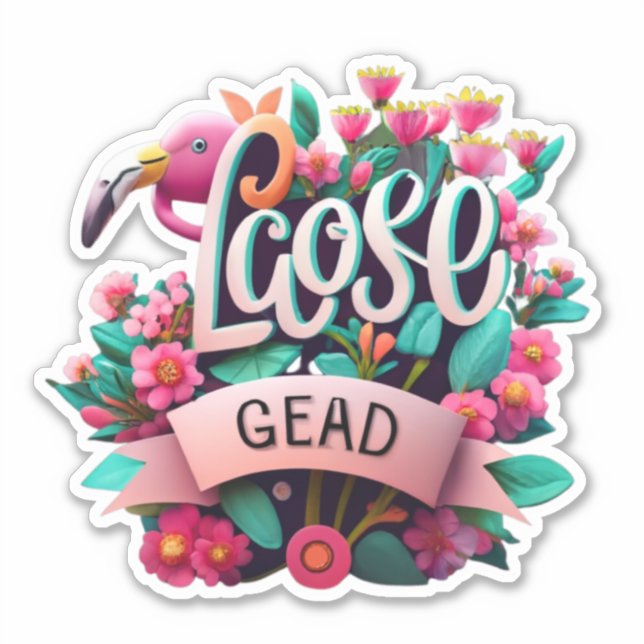 Flamingo Sticker für Ihre Kreativität (Vorderseite)