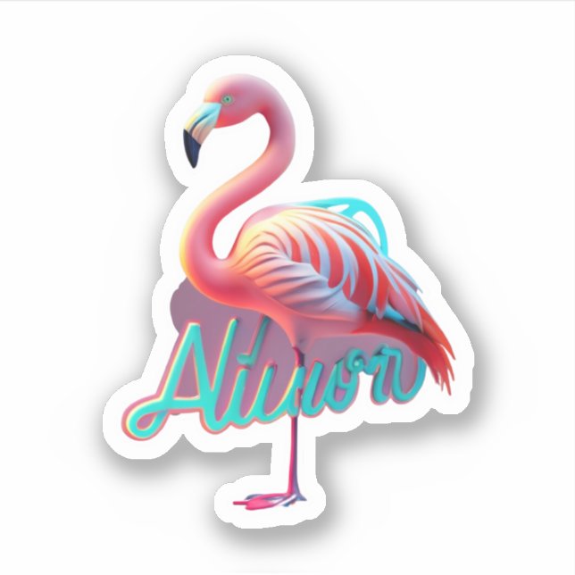 Flamingo-Sticker für jeden Anlass Aufkleber (Vorderseite)