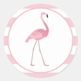 Flamingo Sticker Pink Streifen