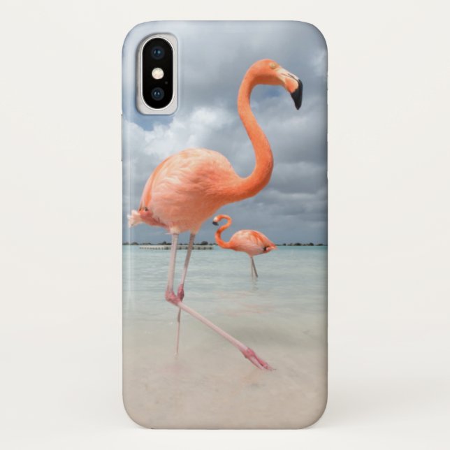 Flamingo-Strand Aruba Case-Mate iPhone Hülle (Rückseite)