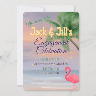 Flamingo Strand Einladung