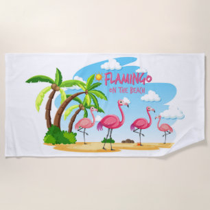 Flamingo strandtuch